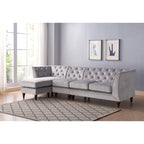 Kestrel modernes modulares Chesterfield-Schnittsofa aus Kunstleder von Furniture of America