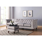 Kestrel modernes modulares Chesterfield-Schnittsofa aus Kunstleder von Furniture of America