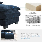 Modernes U-förmiges Sektionalsofa mit TaillenkissenSchlafsofa mit Chaiselongue