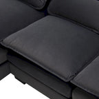 Modernes U-förmiges Sektionalsofa mit TaillenkissenSchlafsofa mit Chaiselongue