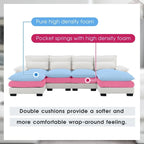 Modernes U-förmiges Sektionalsofa mit TaillenkissenSchlafsofa mit Chaiselongue