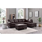 Gallant 111 Zoll B 2-teiliges L-förmiges Ecksofa aus Kunstleder – 78L x 111B x 32H