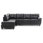 Gallant 111 Zoll B 2-teiliges L-förmiges Ecksofa aus Kunstleder – 78L x 111B x 32H