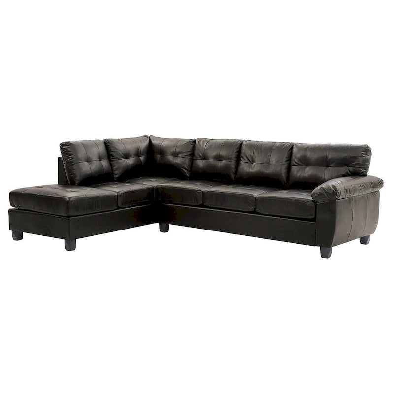 Gallant 111 Zoll B 2-teiliges L-förmiges Ecksofa aus Kunstleder – 78L x 111B x 32H