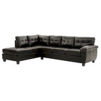 Gallant 111 Zoll B 2-teiliges L-förmiges Ecksofa aus Kunstleder – 78L x 111B x 32H
