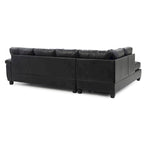 Gallant 111 Zoll B 2-teiliges L-förmiges Ecksofa aus Kunstleder – 78L x 111B x 32H