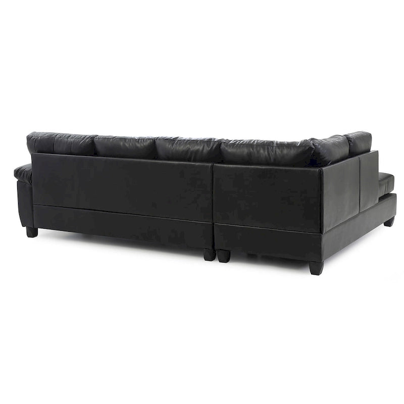 Gallant 111 Zoll B 2-teiliges L-förmiges Ecksofa aus Kunstleder – 78L x 111B x 32H