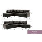 Gallant 111 Zoll B 2-teiliges L-förmiges Ecksofa aus Kunstleder – 78L x 111B x 32H