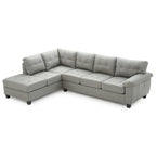 Gallant 111 Zoll B 2-teiliges L-förmiges Ecksofa aus Kunstleder – 78L x 111B x 32H