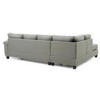 Gallant 111 Zoll B 2-teiliges L-förmiges Ecksofa aus Kunstleder – 78L x 111B x 32H