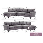 Gallant 111 Zoll B 2-teiliges L-förmiges Ecksofa aus Kunstleder – 78L x 111B x 32H
