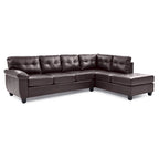 Gallant 111 Zoll B 2-teiliges L-förmiges Ecksofa aus Kunstleder – 78L x 111B x 32H