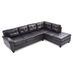 Gallant 111 Zoll B 2-teiliges L-förmiges Ecksofa aus Kunstleder – 78L x 111B x 32H