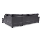 Gallant 111 Zoll B 2-teiliges L-förmiges Ecksofa aus Kunstleder – 78L x 111B x 32H