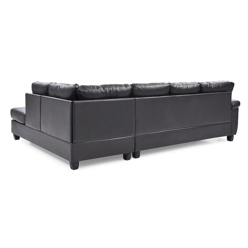 Gallant 111 Zoll B 2-teiliges L-förmiges Ecksofa aus Kunstleder – 78L x 111B x 32H