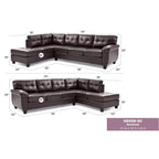 Gallant 111 Zoll B 2-teiliges L-förmiges Ecksofa aus Kunstleder – 78L x 111B x 32H