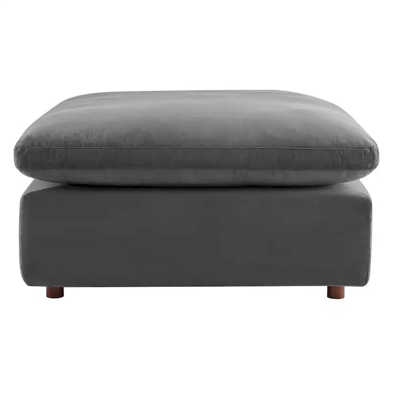 Commix Daunengefülltes, überfülltes Samt-Ecksofa, 7-teilig