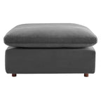 Commix Daunengefülltes, überfülltes Samt-Ecksofa, 7-teilig