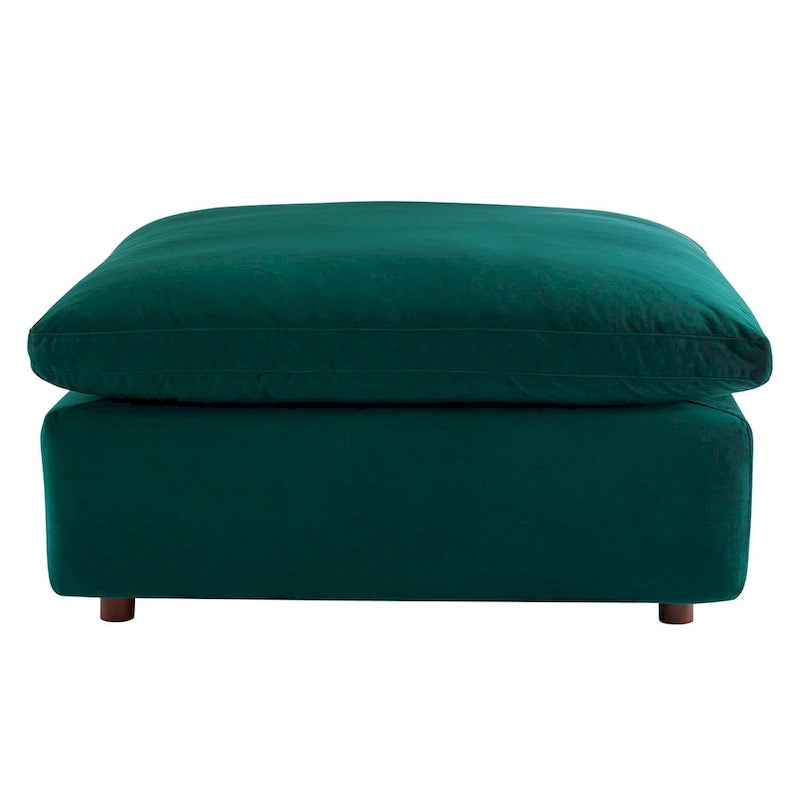 Commix Daunengefülltes, überfülltes Samt-Ecksofa, 7-teilig