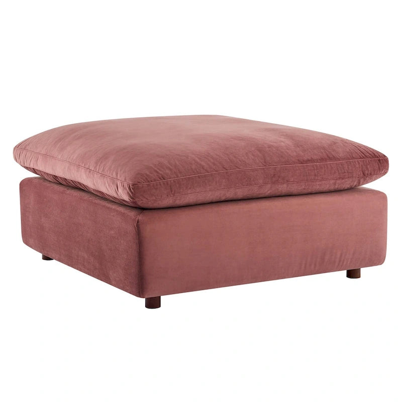 Commix Daunengefülltes, überfülltes Samt-Ecksofa, 7-teilig