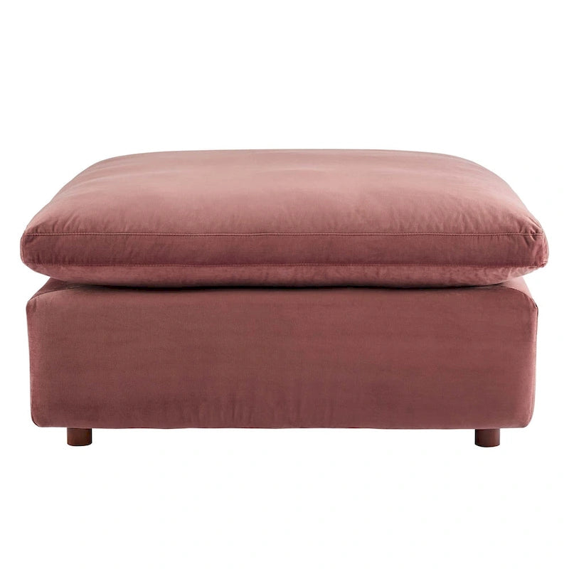 Commix Daunengefülltes, überfülltes Samt-Ecksofa, 7-teilig