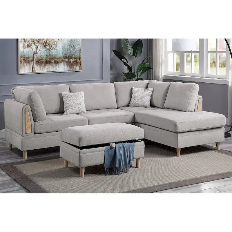 Poundex Furniture Chenille 3-teiliges Sektionssofa