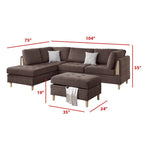Poundex Furniture Chenille 3-teiliges Sektionssofa