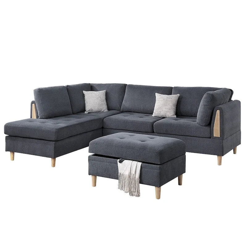 Poundex Furniture Chenille 3-teiliges Sektionssofa