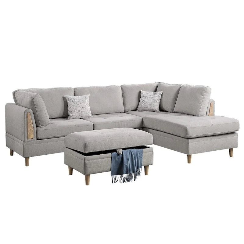 Poundex Furniture Chenille 3-teiliges Sektionssofa
