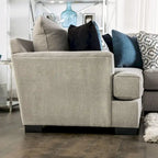 Ilka Übergangs-Chenille Ecksofa mit ausgestellten Armlehnen von Furniture of America
