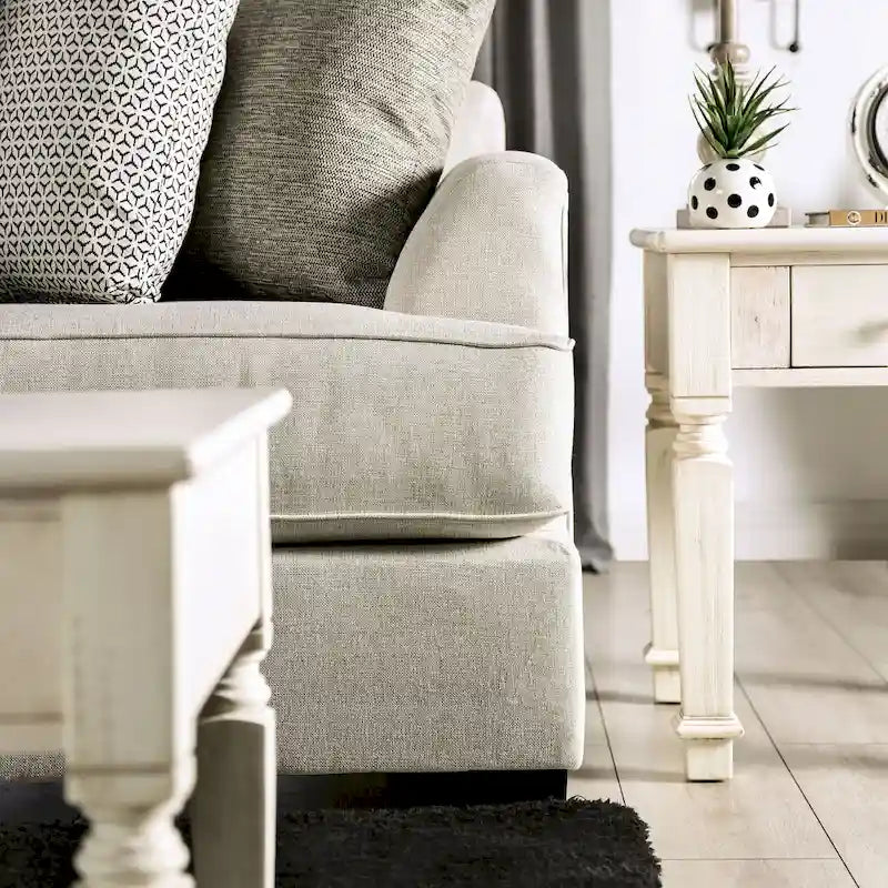 Ilka Übergangs-Chenille Ecksofa mit ausgestellten Armlehnen von Furniture of America