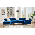 138.6 Samt-Rundsofa Symmetrische Modul-Sitzgruppe