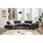 138.6 Samt-Rundsofa Symmetrische Modul-Sitzgruppe