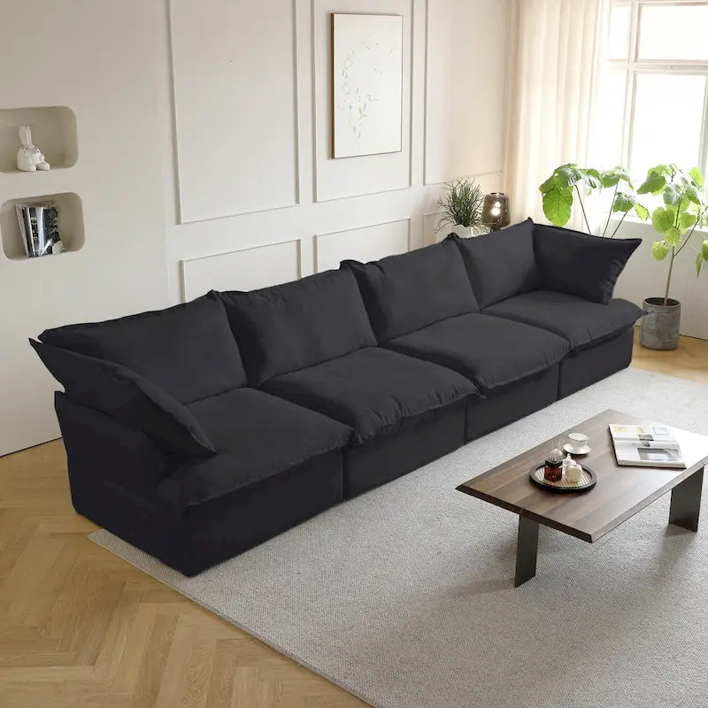 Velvet Sektionssofa Modern Polster Sofa für Wohnzimmer