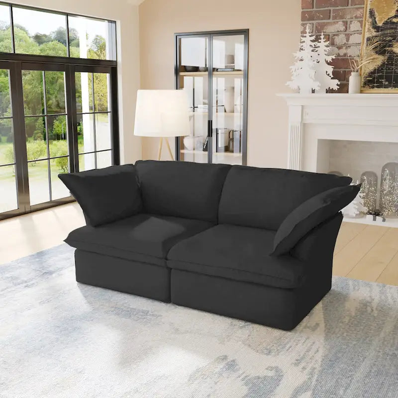 Velvet Sektionssofa Modern Polster Sofa für Wohnzimmer