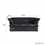 Velvet Sektionssofa Modern Polster Sofa für Wohnzimmer