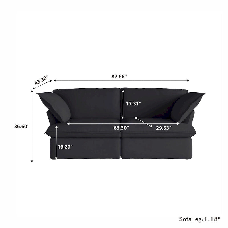 Velvet Sektionssofa Modern Polster Sofa für Wohnzimmer