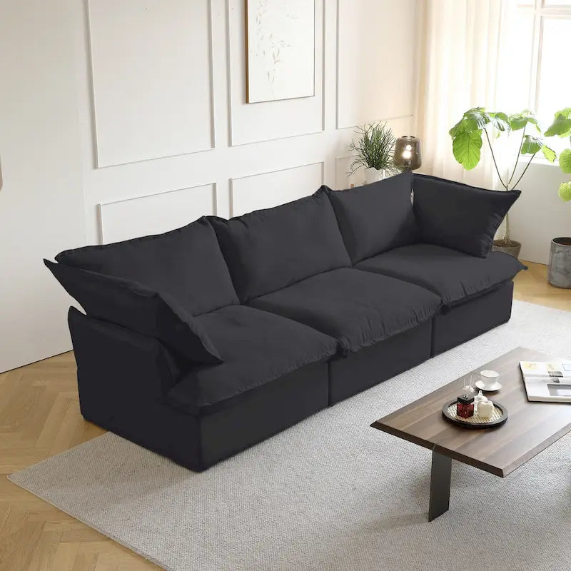 Velvet Sektionssofa Modern Polster Sofa für Wohnzimmer