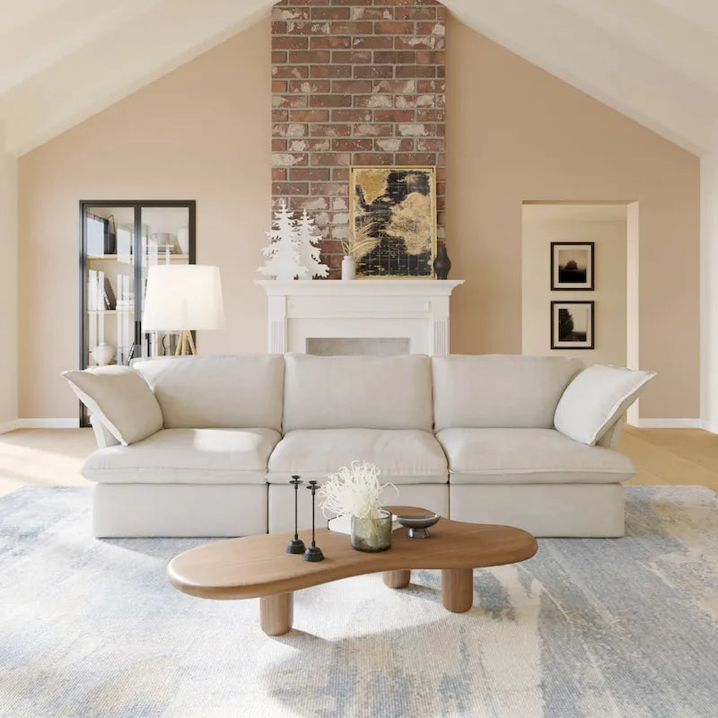 Velvet Sektionssofa Modern Polster Sofa für Wohnzimmer