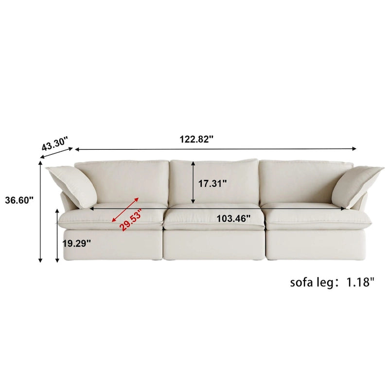 Velvet Sektionssofa Modern Polster Sofa für Wohnzimmer
