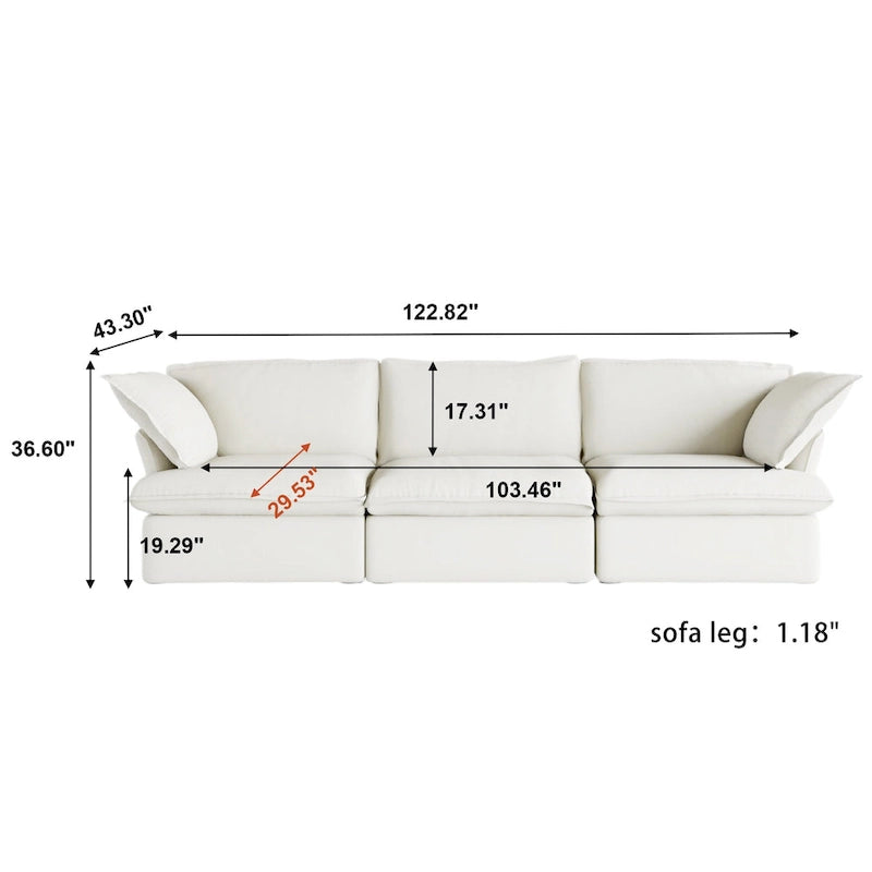 Velvet Sektionssofa Modern Polster Sofa für Wohnzimmer