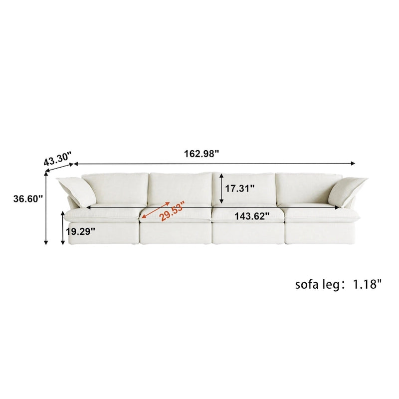 Velvet Sektionssofa Modern Polster Sofa für Wohnzimmer