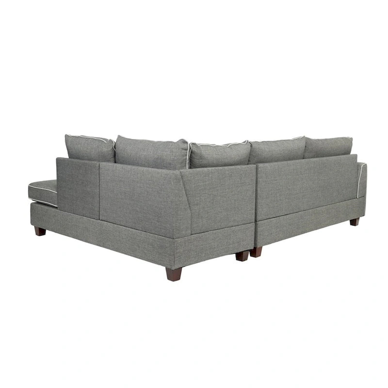 3-teiliges Stoff-Ecksofa