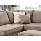 3-teiliges Stoff-Ecksofa