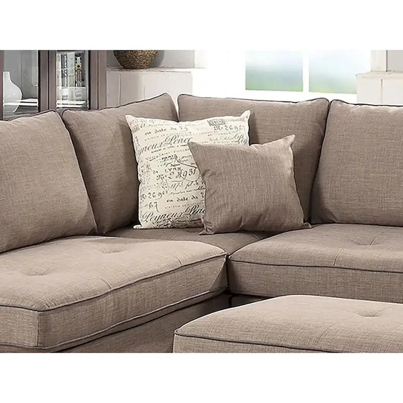 3-teiliges Stoff-Ecksofa
