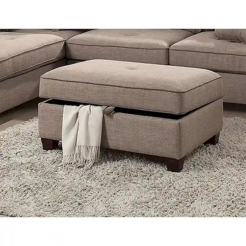 3-teiliges Stoff-Ecksofa