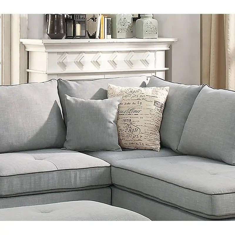 3-teiliges Stoff-Ecksofa