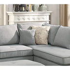 3-teiliges Stoff-Ecksofa