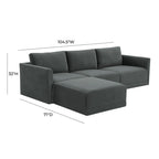 Vierteiliges Ecksofa Willow Modular