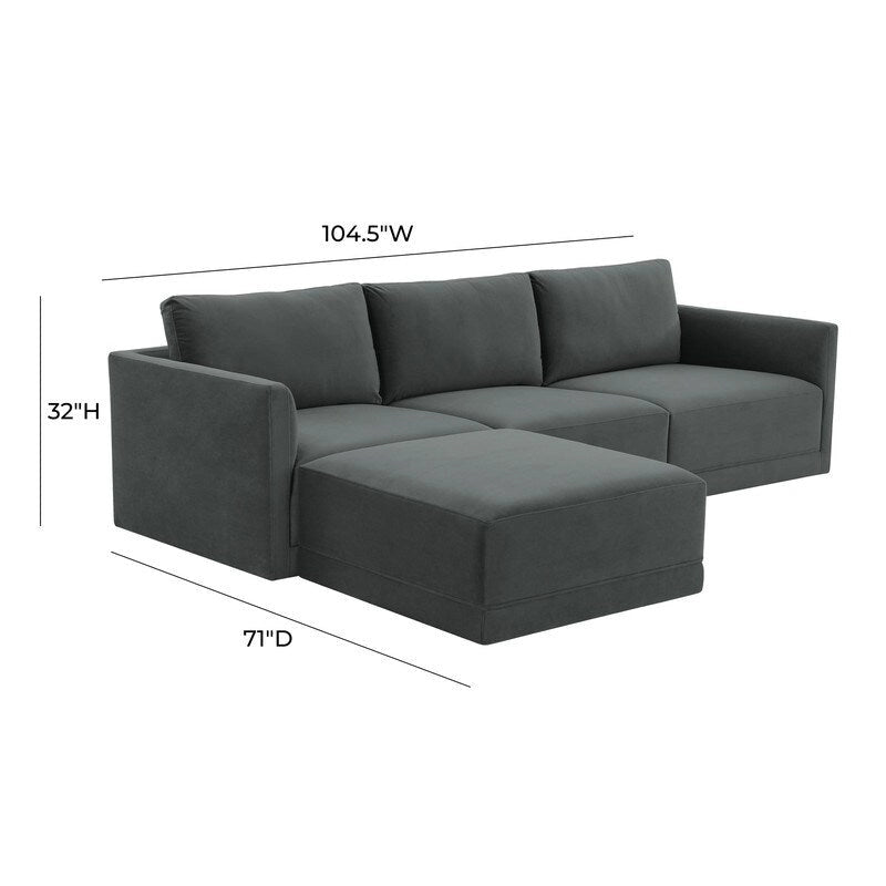 Vierteiliges Ecksofa Willow Modular